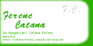 ferenc catana business card